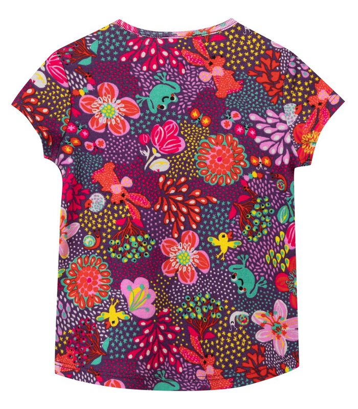 T-shirt manches courtes avec volants motif Floral image number 1