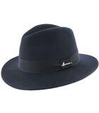 Effen vilten hoed met zwart lint en strik MAC COY image number 0