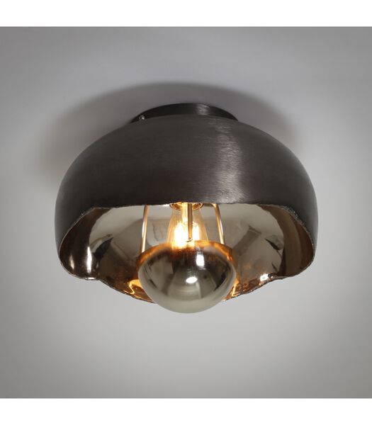 Reflection - Plafonnier - métal - rond - Ø35 - noir nickel - abat-jour réflecteur