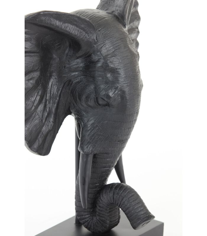Ornament Elephant - Zwart - 38.5x19.5x49cm image number 4