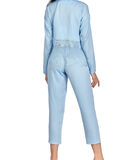 Bas pyjama pantalon 7-8 Forget-Me-Not bleu ciel image number 3