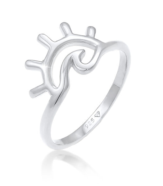Ring Dames Sunrise Sea Waves Summer Trend Blogger In 925 Sterling Silver