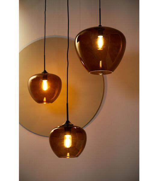 Hanglamp Mayson - Bruin Glas - Ø40cm