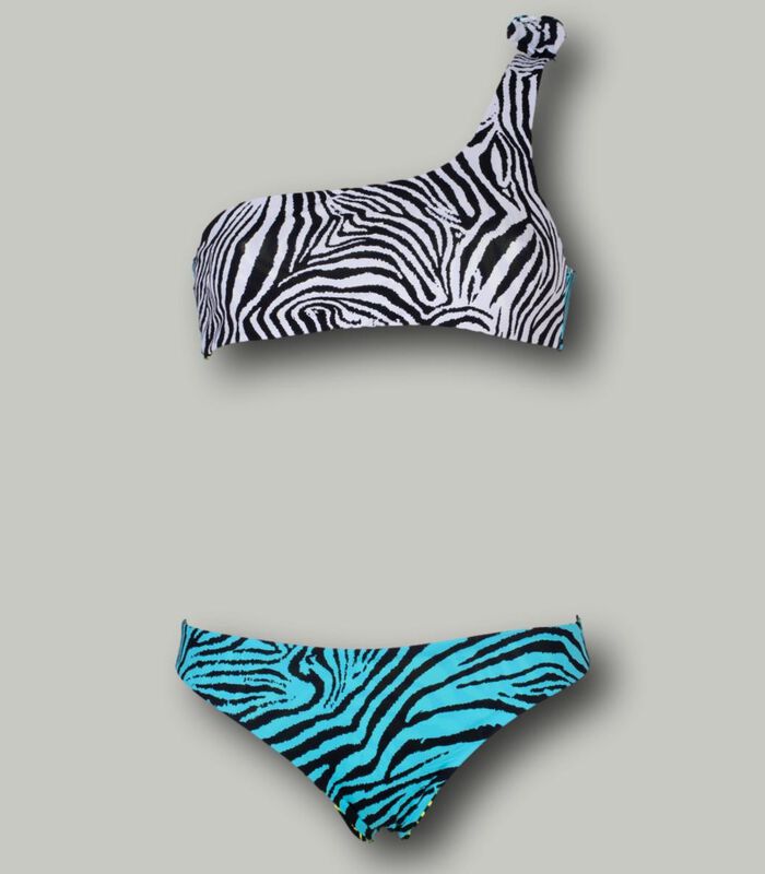 Eendelig meisjeszwempak zebra multico image number 0