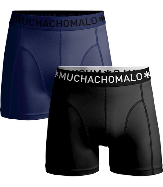 Boxer-shorts Microfibre Lot de 2 Noir Marine