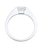 Ring Elli Premium Ring Damesband Solitaire Vierhoek Met Maansteen In 925 Sterling Zilver Verguld image number 2