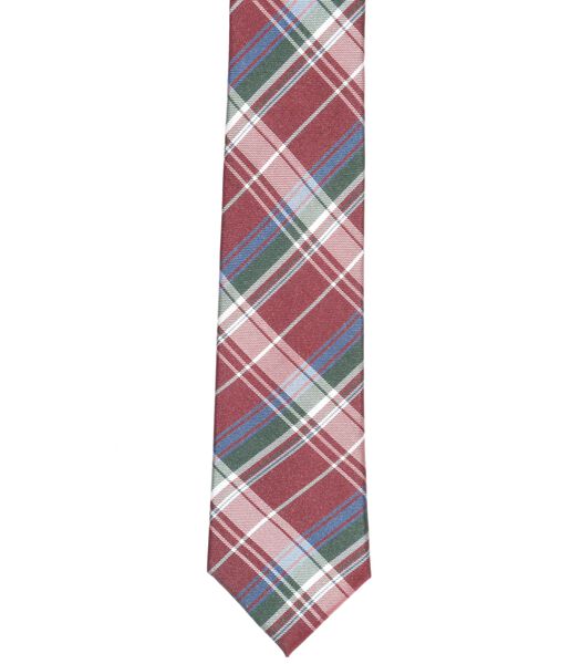 Cravate tartan écossais rouge