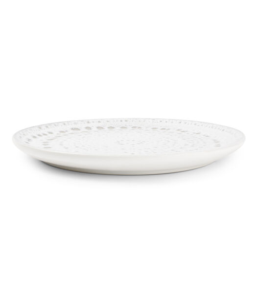 Assiette plate 21cm blanc Nima - (x4)