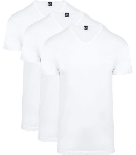 Vermont T-Shirt V-Hals Wit 3 pack