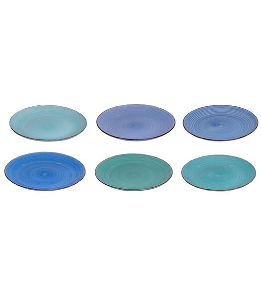 Assiettes de table  Ocean Blue ø 26,5 cm - 6 pièces