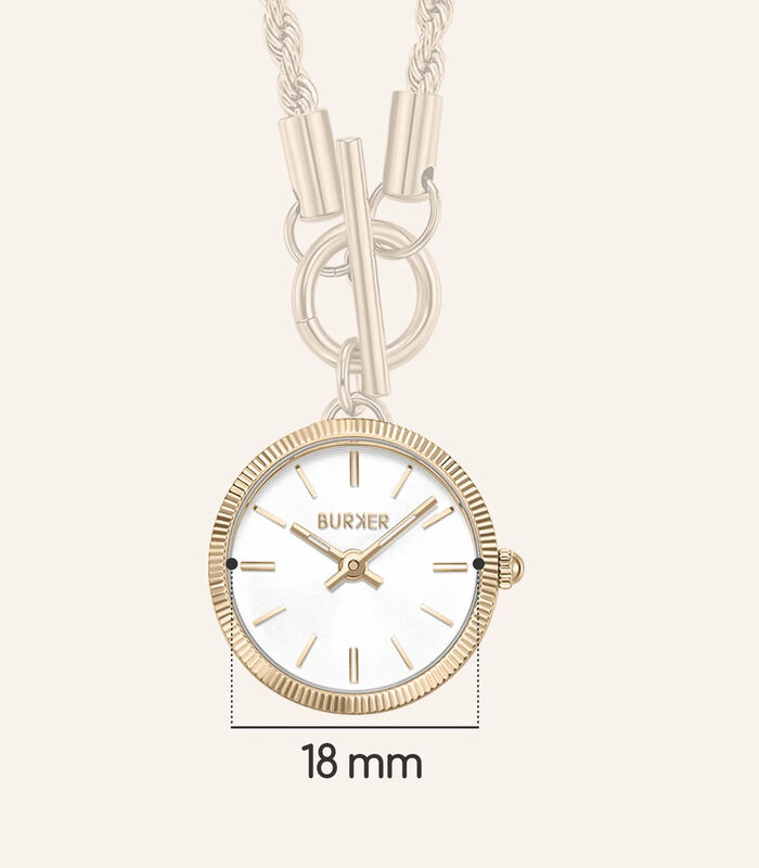 BURKER Nicky Dames Ketting Horloge Hanger - Goud - 41 cm image number 2