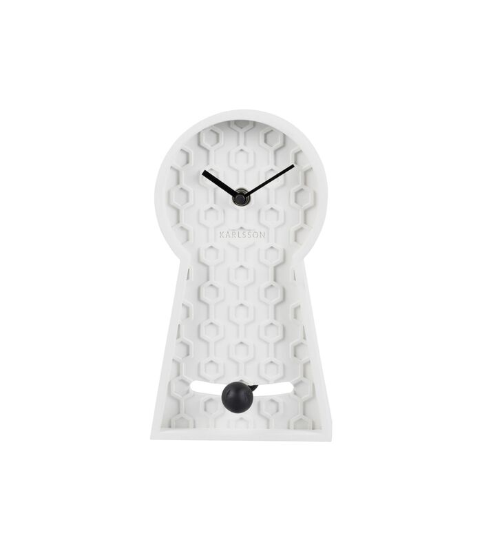 Horloge de table Pendule - Blanc - 25x14x25cm image number 0