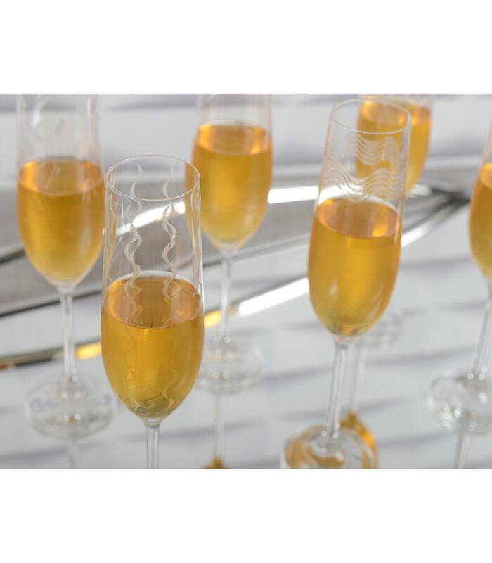 Set van 6 champagneglazen image number 2