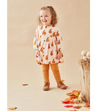 Lichtroze setje met jurkje en legging met karamelkleurige peertjes image number 1