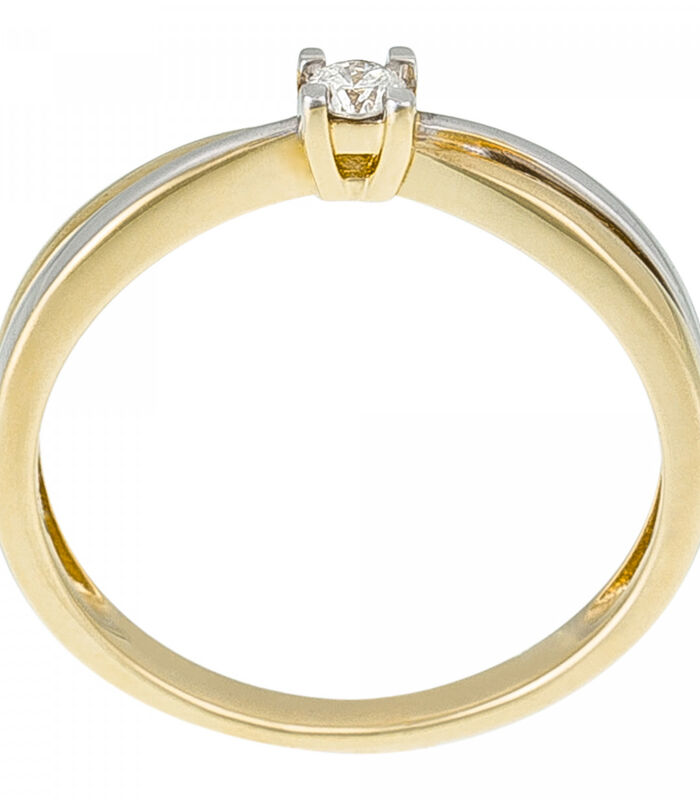 Ring 'Ma bien aimée' tweekleurig goud en diamanten image number 4
