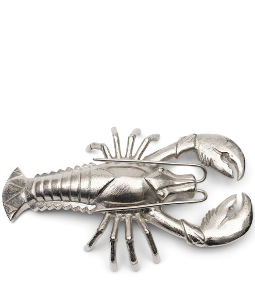 Ocean Lobster beeldje Zilver - Kreeft staand dierenbeeldje