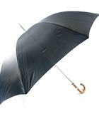 Parapluie Golf uni noir courbe poignée bois image number 0