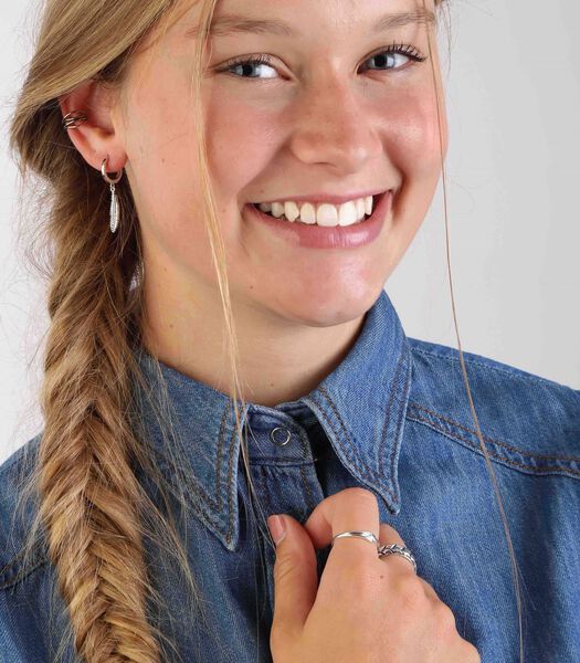 Femmes - Boucle d'oreille avec placage - Sans pierre