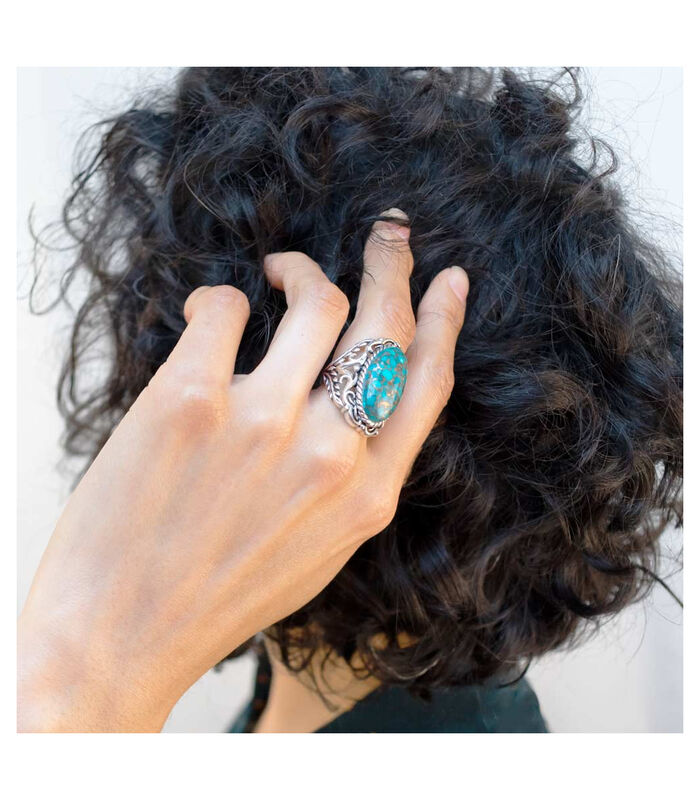 Bague "Oztoc Turquoise" Argent 925 image number 1