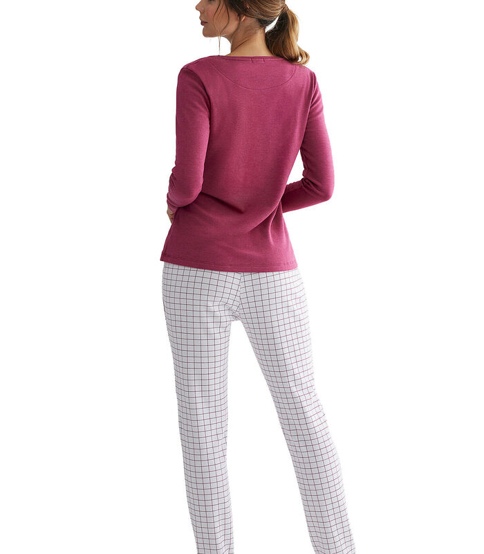 Pyjama broek top lange mouwen Cuadros image number 1