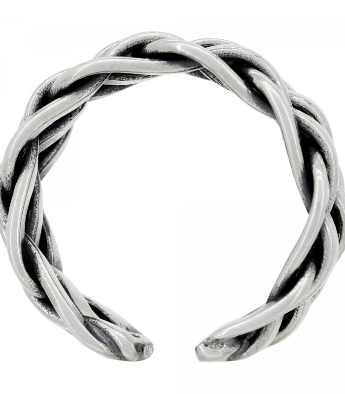 "Baleri" Heren Verstelbare Ring Zilver image number 3