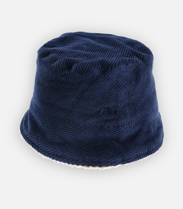 Geribde bob hoed, donkerblauw image number 0
