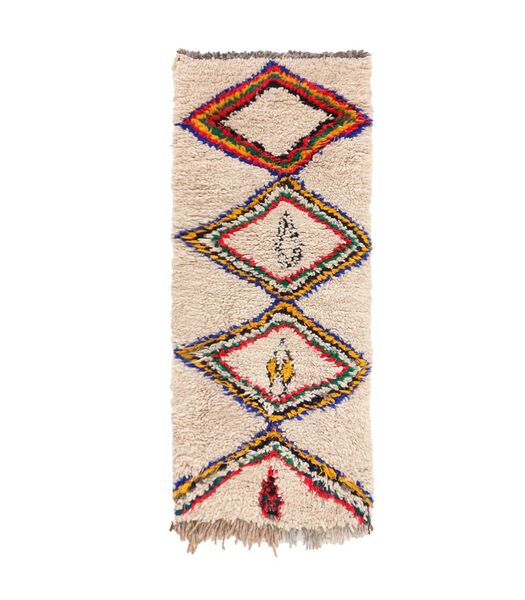 Marokkaans berber tapijt pure wol 188 x 76 cm
