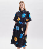 Robe Floral Manche courte Col image number 0