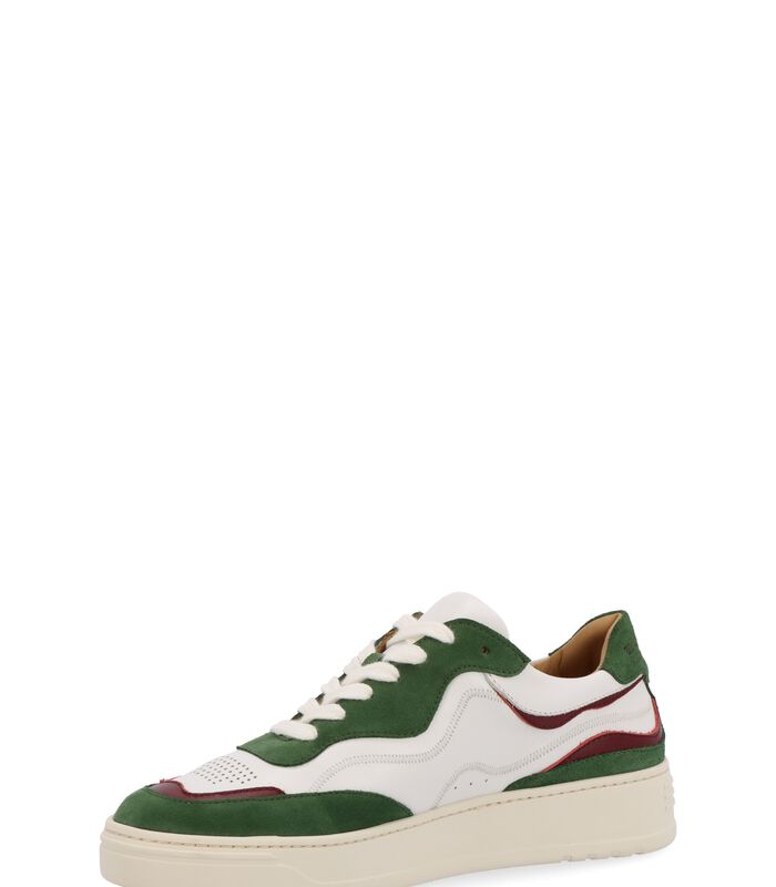 TB.87 - Sneakers wit en groen leer image number 3