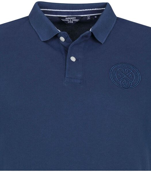 Superdry Classic Polo Pique Logo Donkerblauw