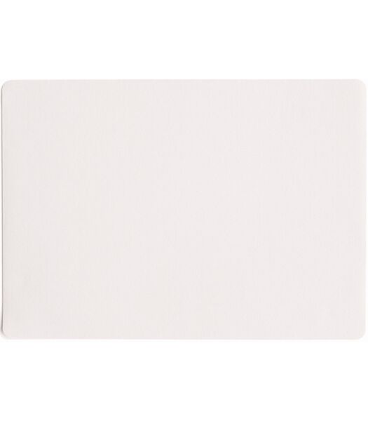 Set de table  - Aspect cuir fin - Blanc - 46 x 33 cm