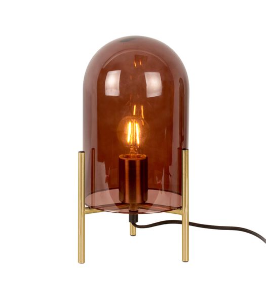 Tafellamp Glass Bell - Bruin - Ø16cm