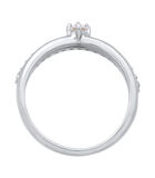 Ring Dames Verlovingsring Eenzaam Sprankelend Met Zirconia Kristallen In 925 Sterling Zilver image number 2