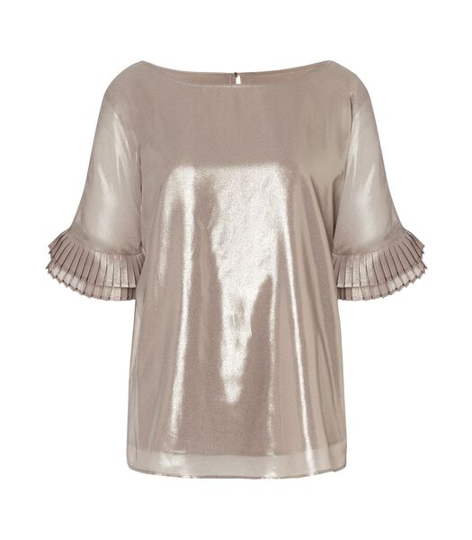 Chiffon blouse met metallic folieprint