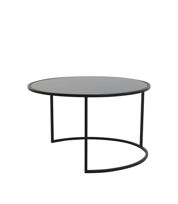 Table de salon Duarte - Noir - Ø65+Ø75cm image number 4