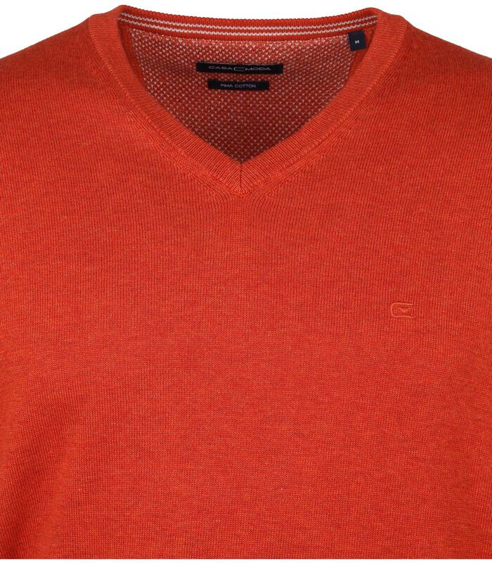 Pullover V-Hals Oranje image number 1
