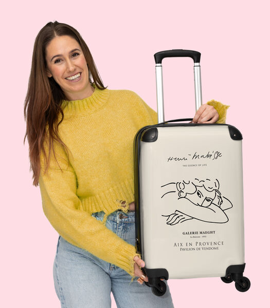 Ruimbagage koffer met 4 wielen en TSA slot (Kunst - Line art - Vrouw - Matisse - Oude meesters)