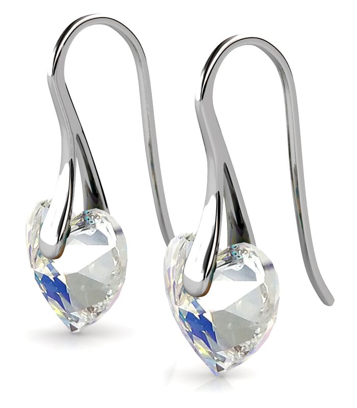 Crystaline Heart oorbellen - Oostenrijks kristal van zeer hoge kwaliteit image number 3