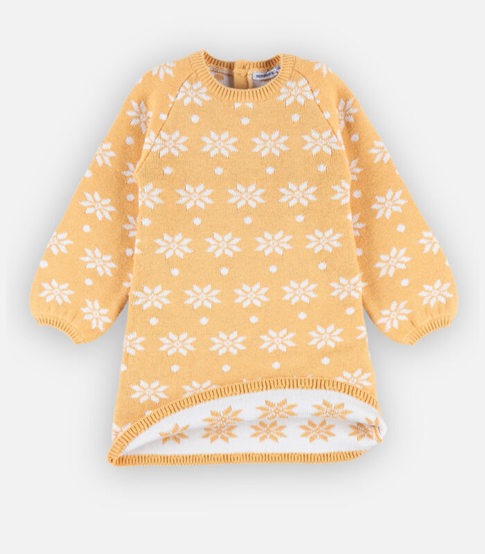 Robe tricot flocons, jaune/écru image number 4