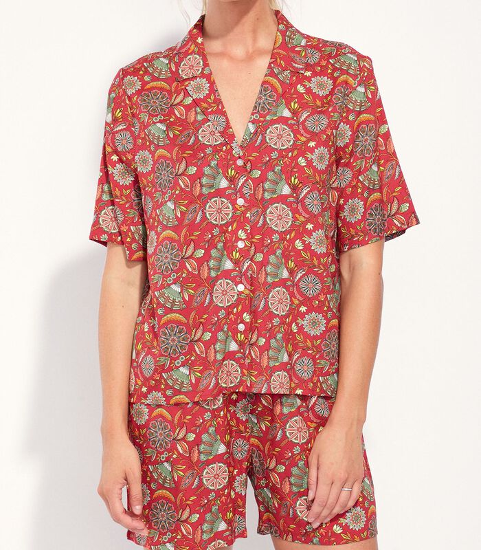 Ecovero vloeiend pyjama shirt KINNAUR image number 1
