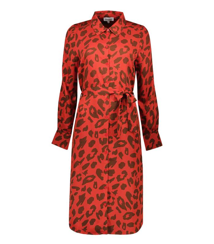 Merel Red Leopard robe image number 1