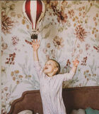Decoratieve luchtballon Beige en blauw image number 4