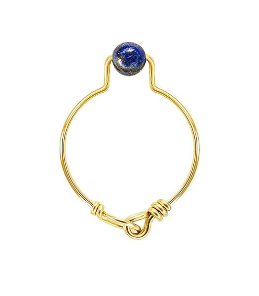 Lapis Lazuli ring op 14k gold-filled gouddraad
