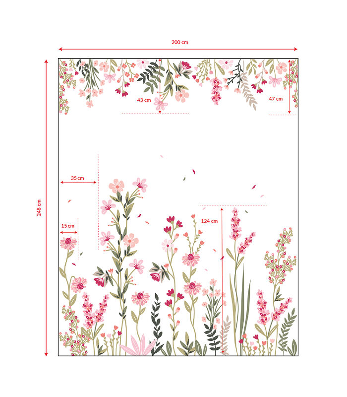 MAGENTA - Papier peint panoramique - Champs de fleurs (gauche) image number 4