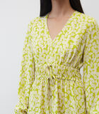 Mini-jurk met V-hals en print all-over image number 4