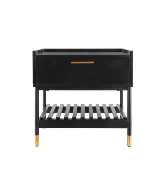 Table de chevet Marve - Noir - 40x45x44 cm