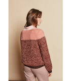 Tweekleurige trui in roze/bruin image number 1