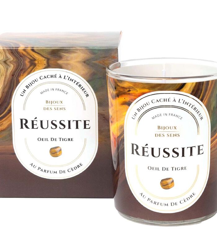 Réussite - Bougie Fragrance Cedre et Collier Doré Œil image number 0