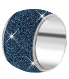 Stalen ring met blue mineral powder image number 0