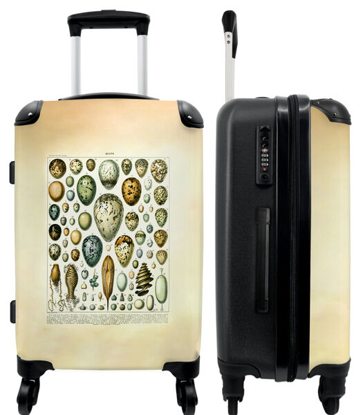 Handbagage Koffer met 4 wielen en TSA slot (Vintage - Eieren - Vogel - Antiek - Millot)